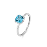 Ring in 18 Karat Weissgold mit gefassten Diamanten und Topas - R2880018NWA14